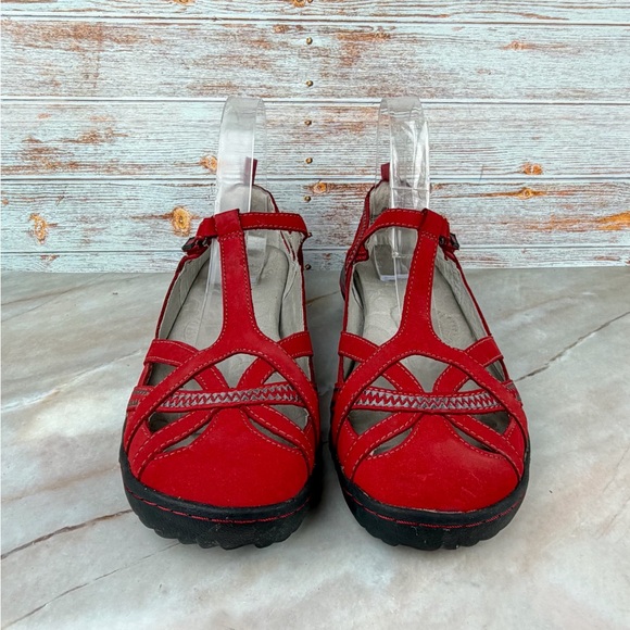 Jambu red sandals - Gem Jambu Charley All Terrain Design Red Nubuc Sandals